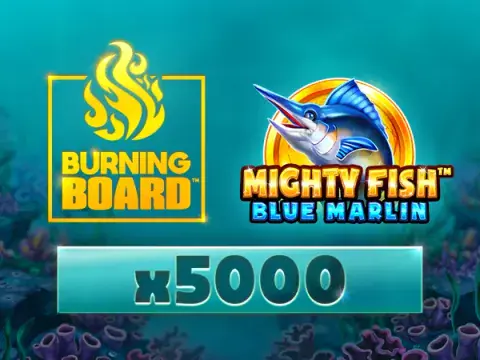 Mighty Fish: Blue Marlin Burning Board slot by Wazdan